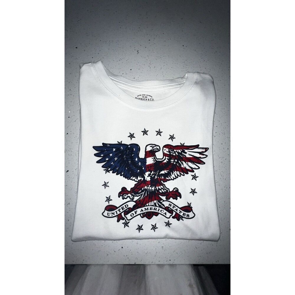 Vintage Roebuck & Co. Bald Eagle T Shirt, Junior X-Large,Sleeve Unisex - Picture 5 of 14